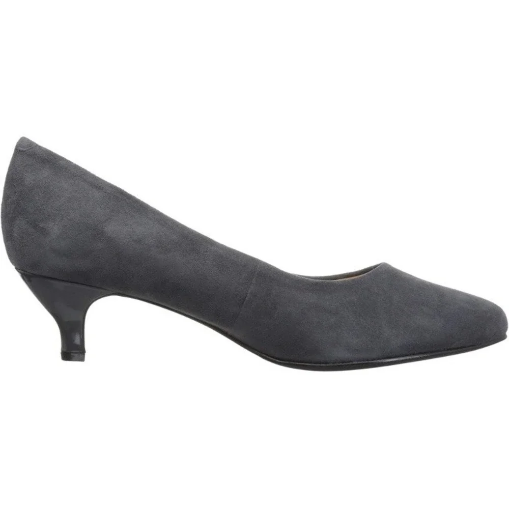 Trotters Women's Kiera Pump Heel Shoe Gray Suede ‎ 8 Narrow New